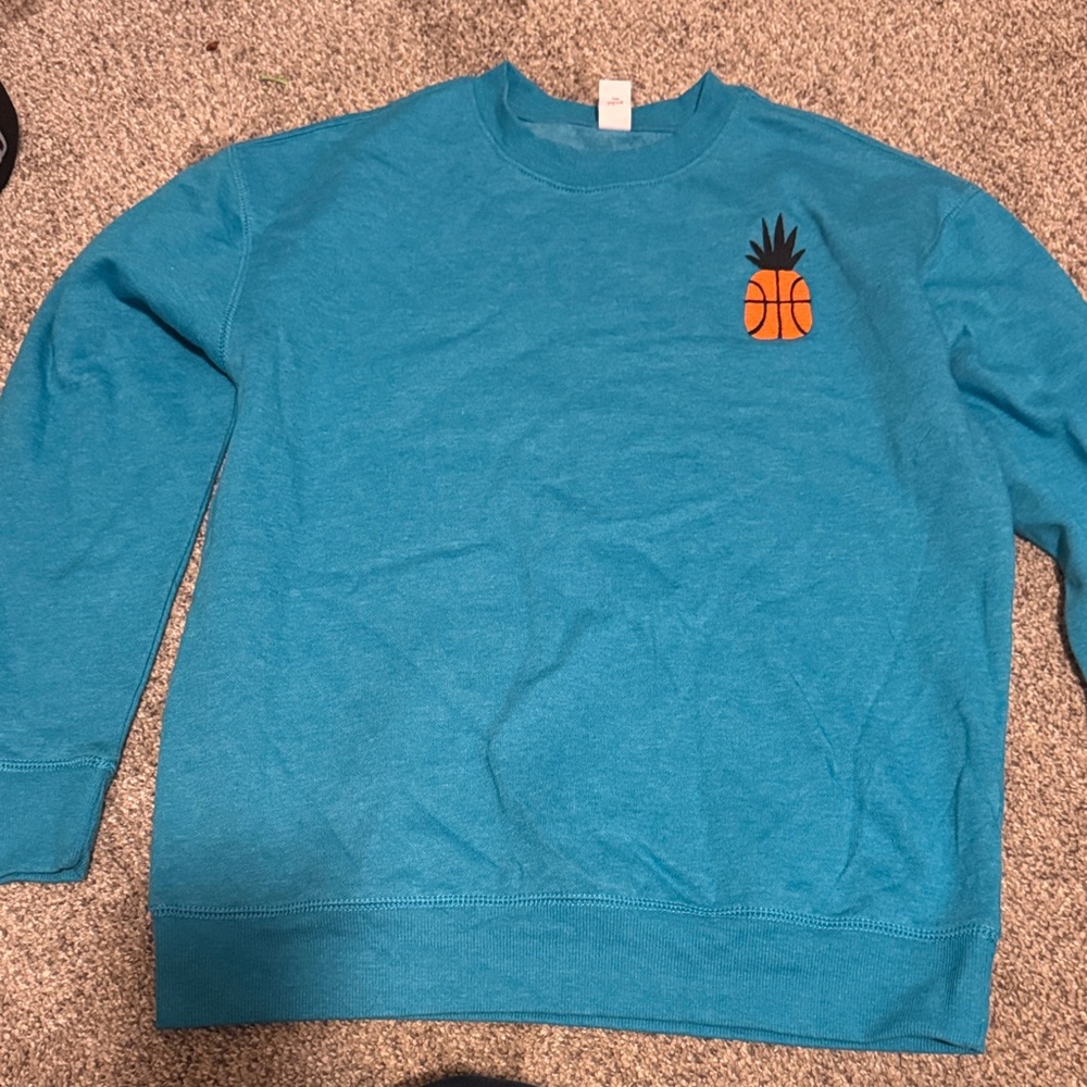 Old navy Blue Pineapple basketball Graphic boys Sweater